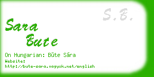 sara bute business card